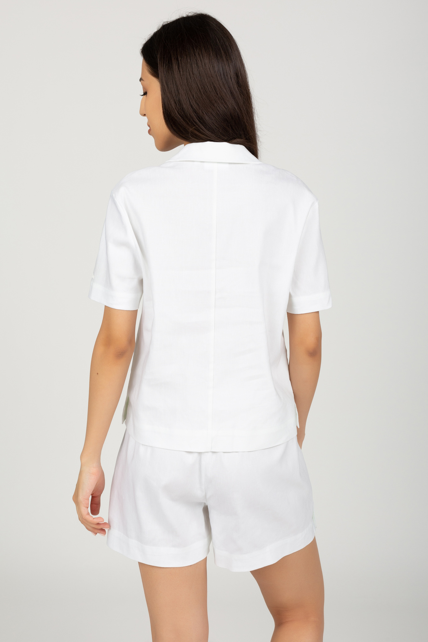 Блузка LINEN OPEN NECK TOP 3