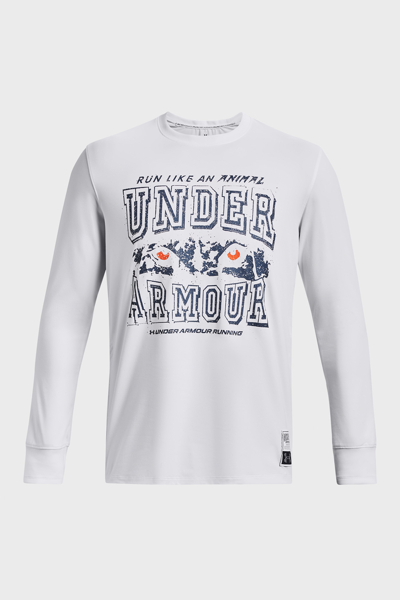 Мужской белый лонгслив UA RUN LIKE A LONG SLEEVE 4