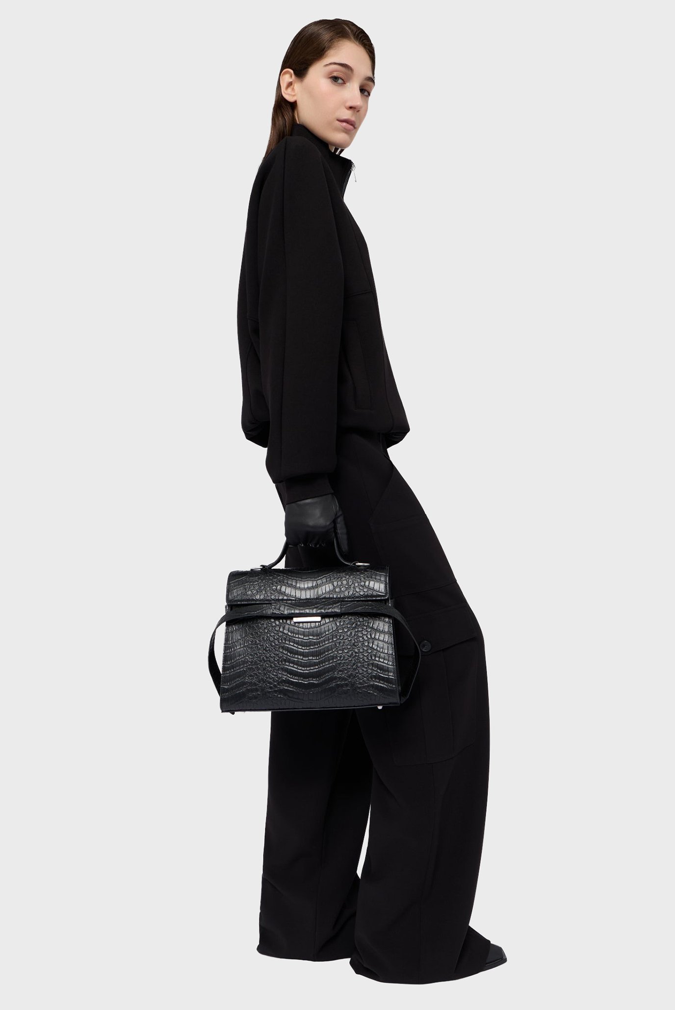 Реглан WF553F04 ZIPPED SWEATSHIRT - UROBORO TRUSSARDI PRINT - SCUBA 4