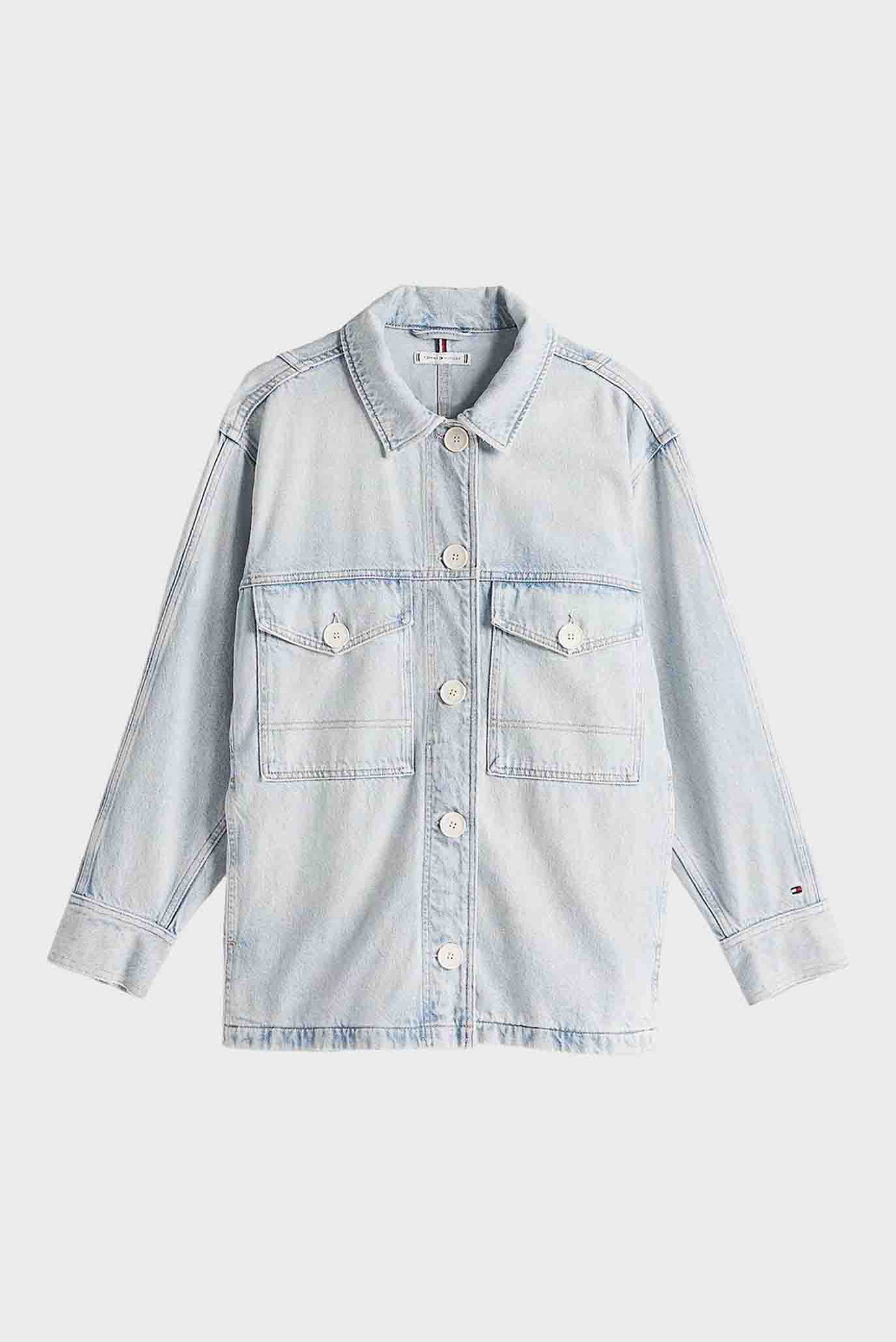 Женская голубая джинсовая куртка OVERSIZED 5