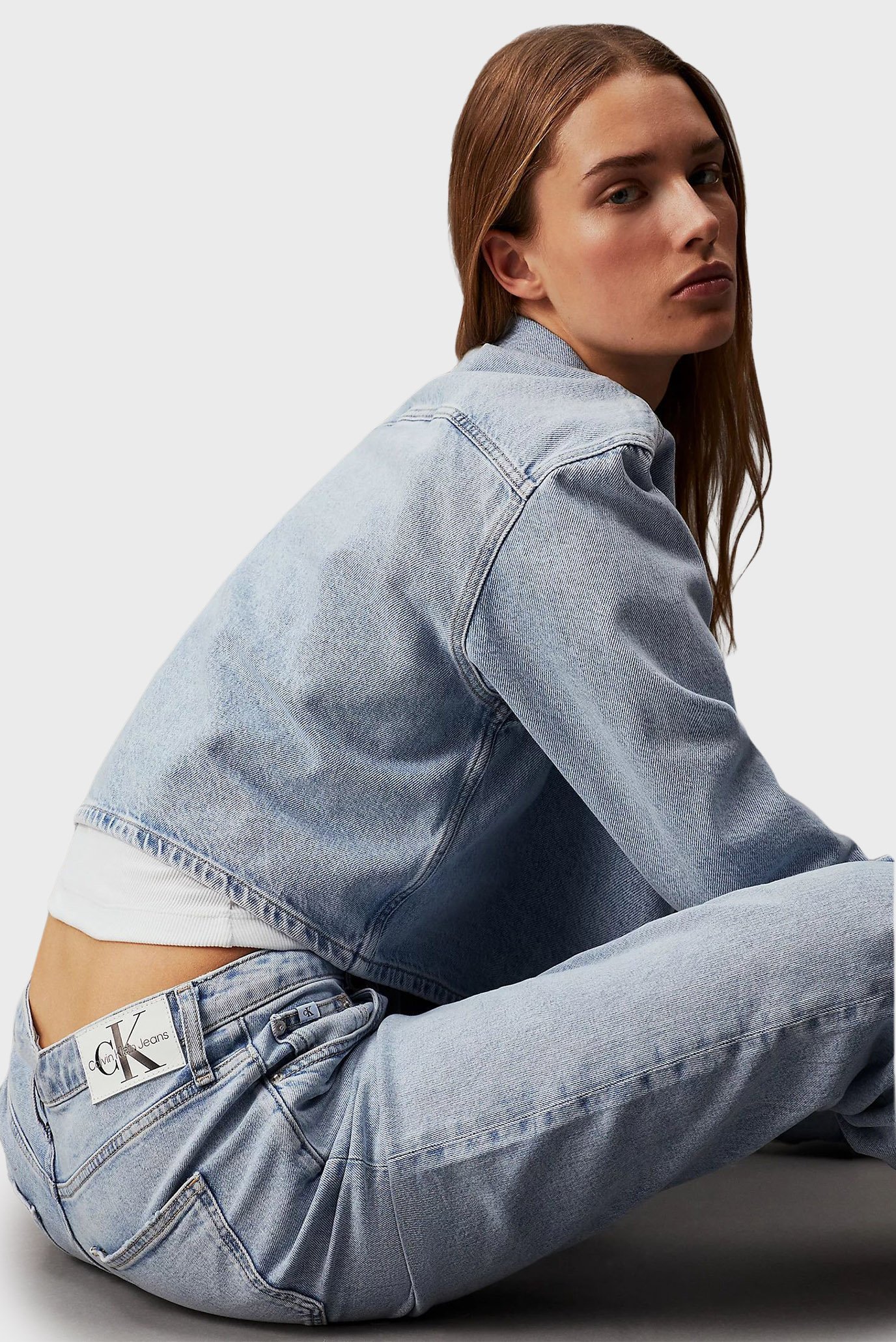 Женские голубые джинсы LOOSE STRAIGHT CKUNFILTERED 4