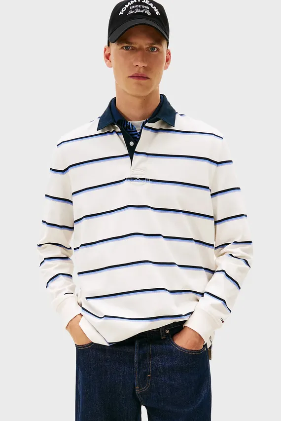 Поло с длинным рукавом TJM RLX WOVEN LABEL RUGBY Tommy Jeans