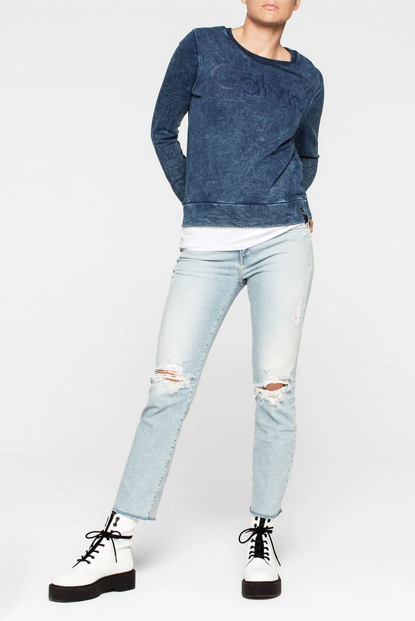 Джинсы/MR Straight Cropped Raw-Kyoto Blue Comf 2