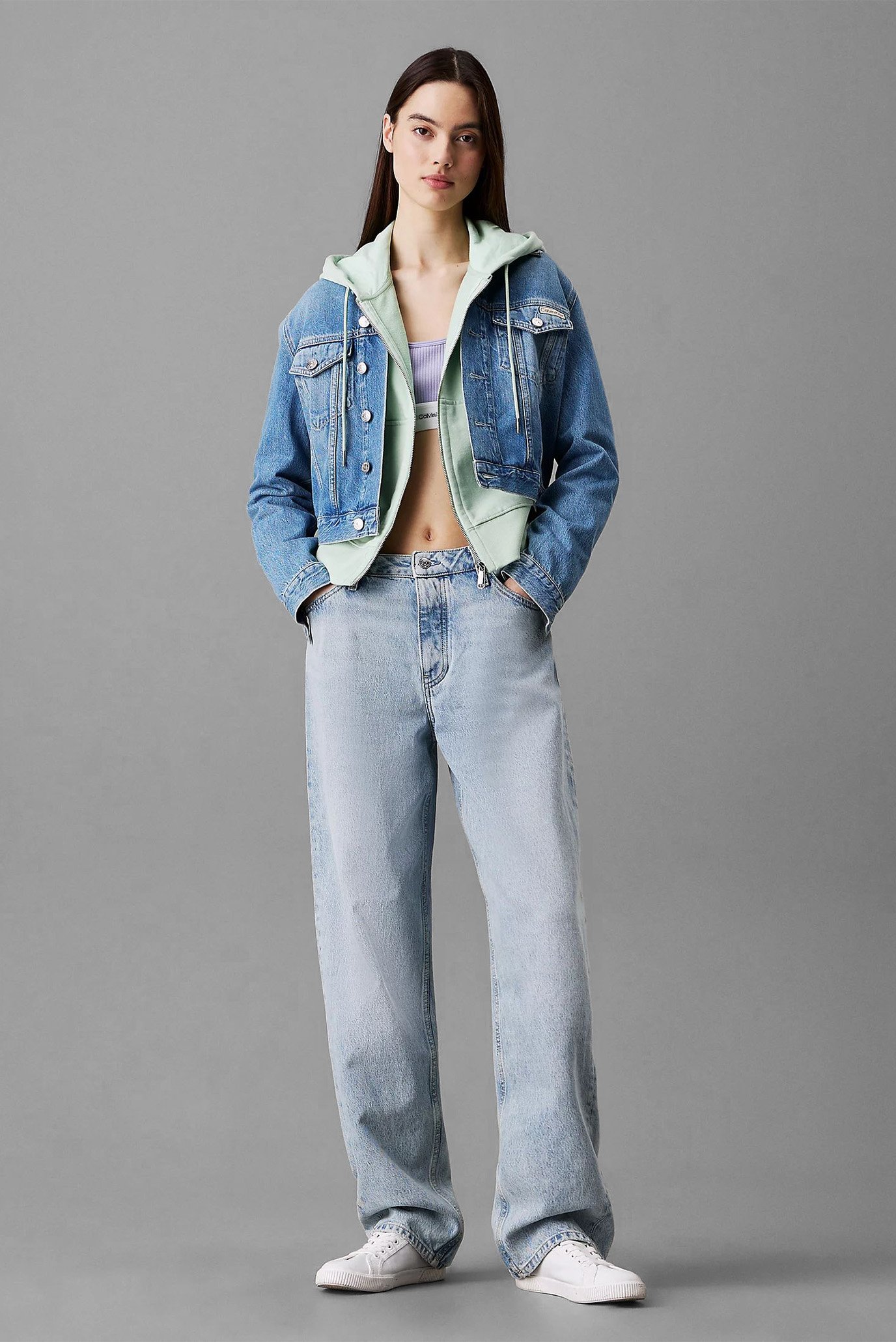 Куртка джинсовая CROPPED 90'S DENIM TRUCKERCalvin Klein Jeans Куртка джинсовая CROPPED 90'S DENIM TRUCKER 2