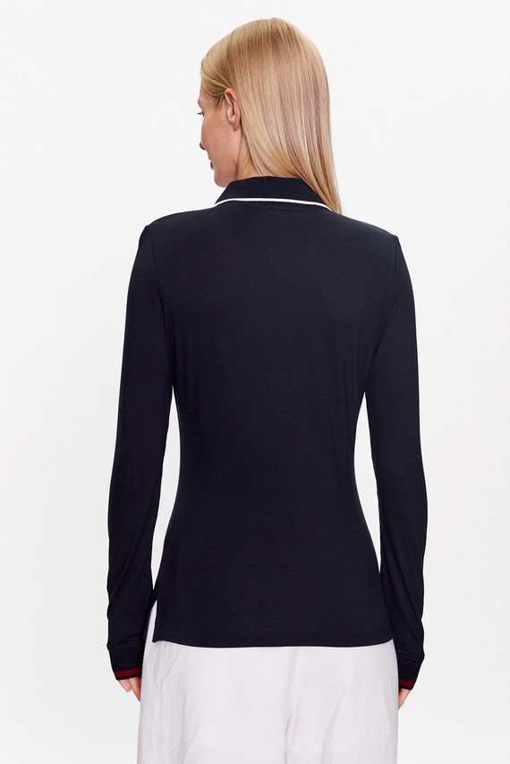 Поло с длинным рукавом SLIM SPLIT GLOBAL STR POLO LS