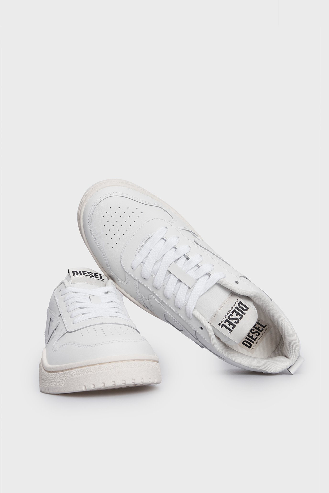 Мужские белые кожаные сникерсы UKIYO 2