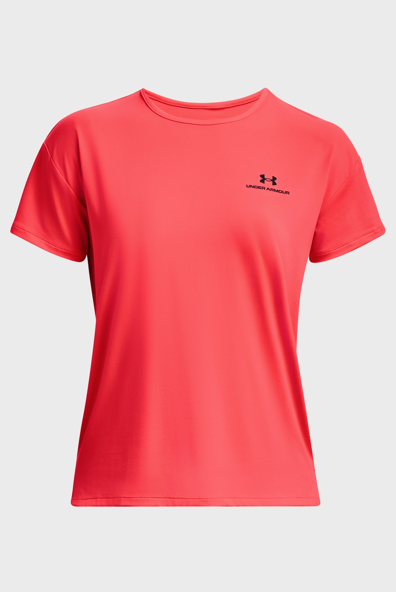 Женская коралловая футболка UA Rush Energy SS 2.0 1