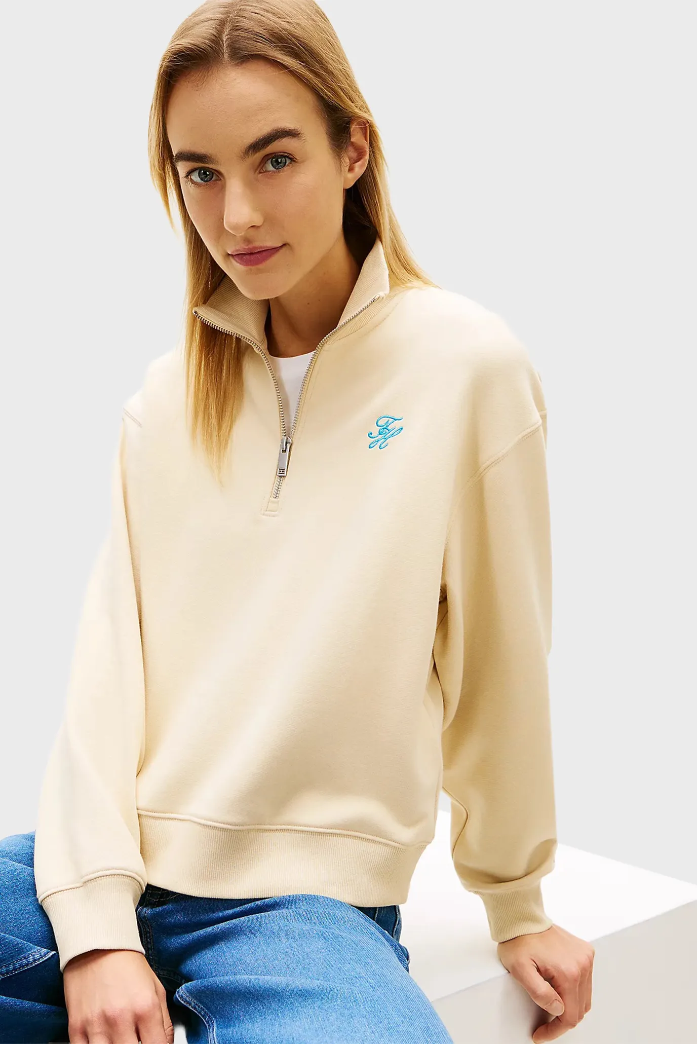 Свитшот TH SCRIPT REG HALF-ZIP 4