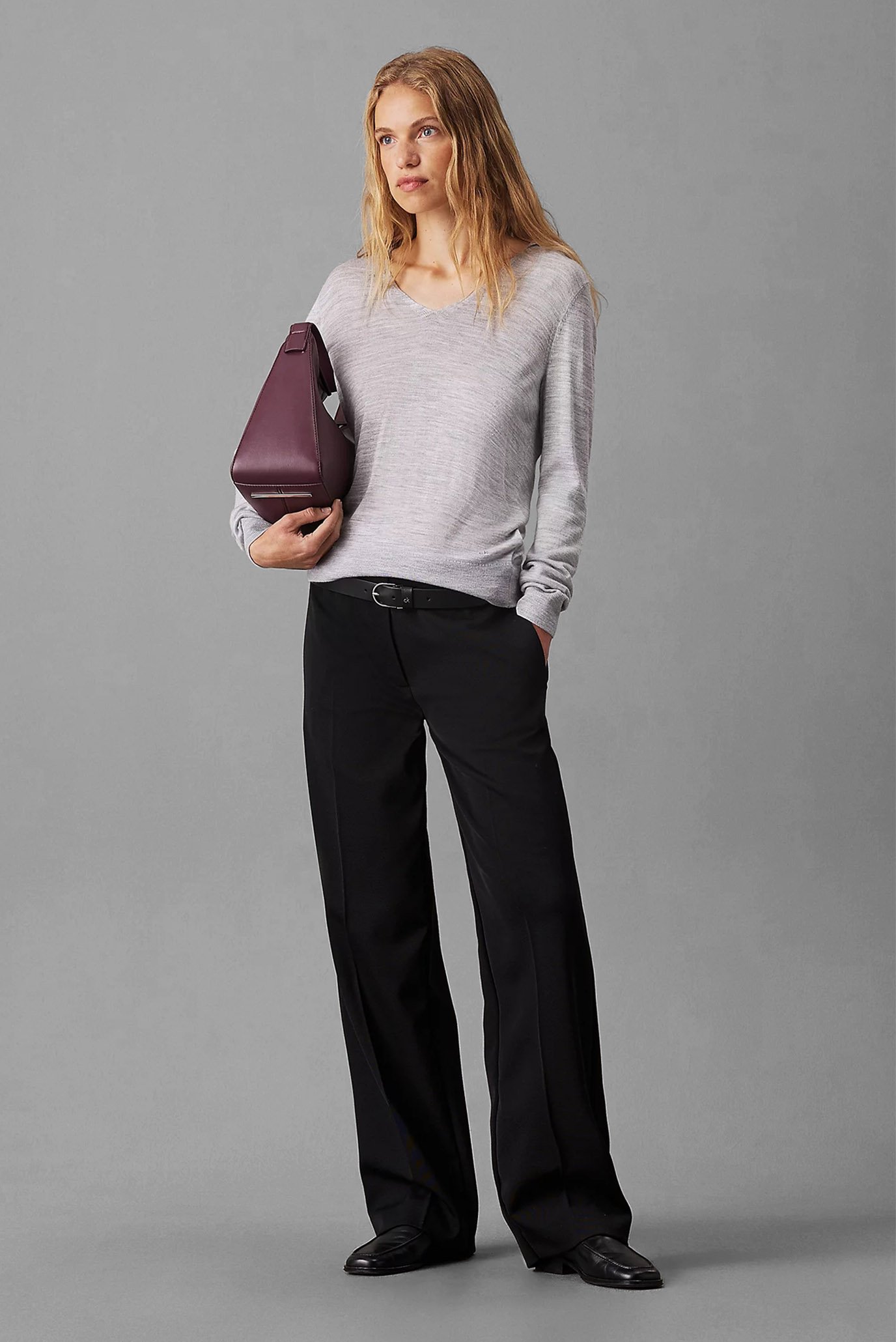 Поло с длинным рукавом ACETATE BLEND POLO REG SWEATER 4