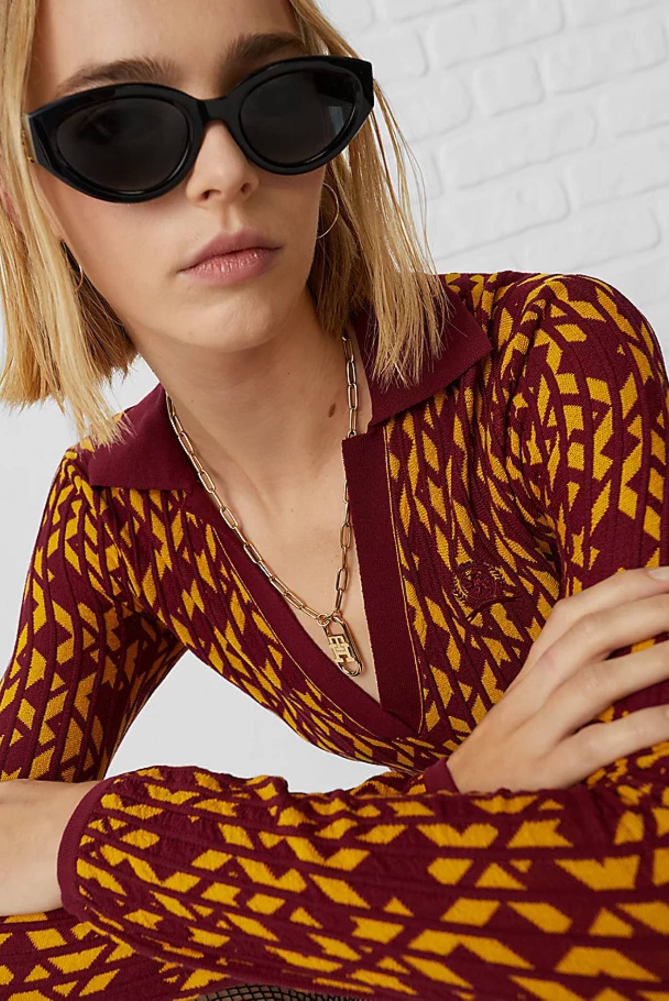 Поло THL POP MONOGRAM POLO SWEATER 4