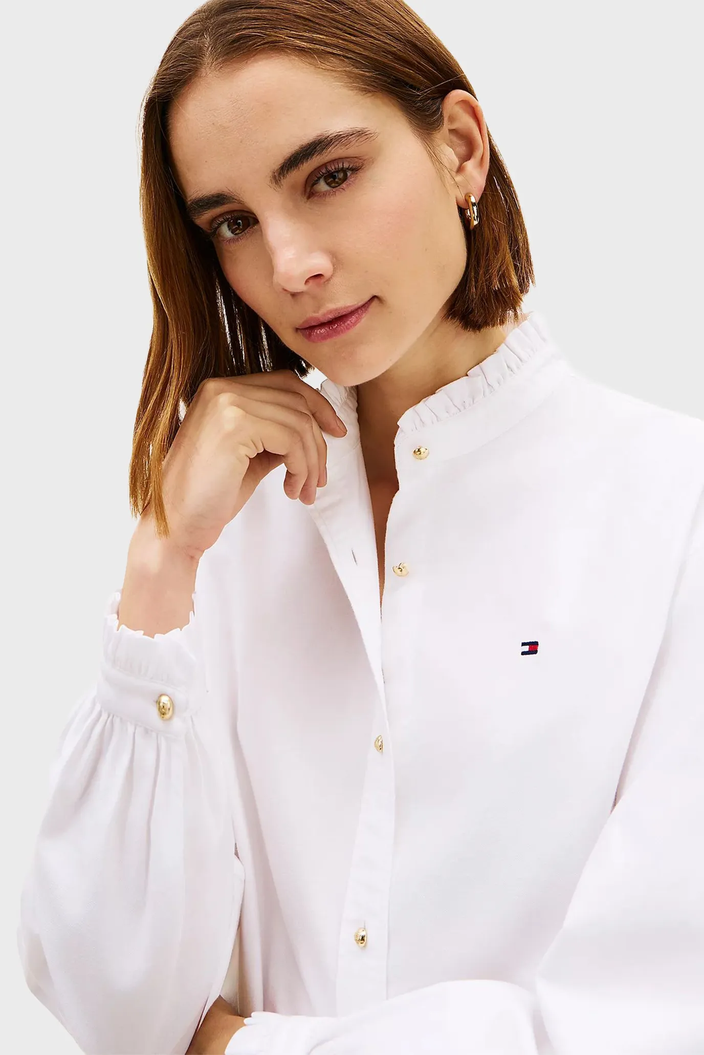 Рубашка OXFORD CROP RUFFLE LS SHIRT 4