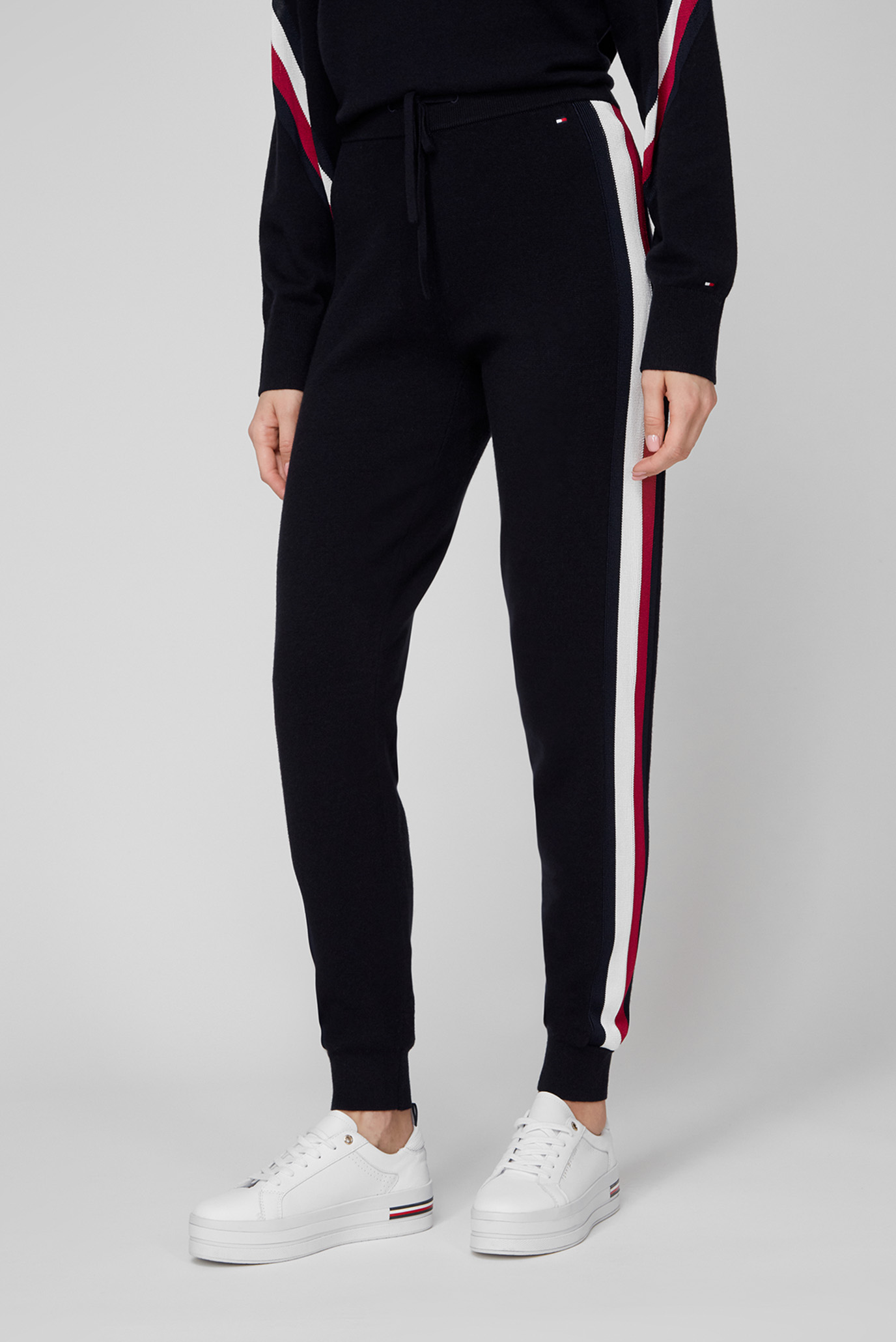 Женские темно-синие брюки GLOBAL STRIPE 10