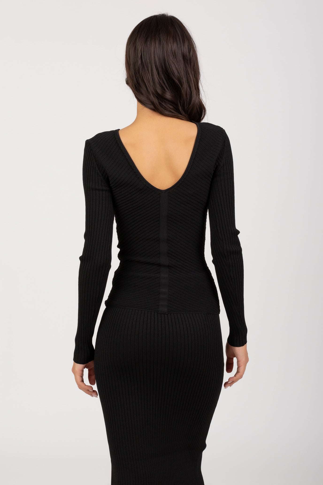 Свитер ICONIC RIB V NECK SWEATER 3