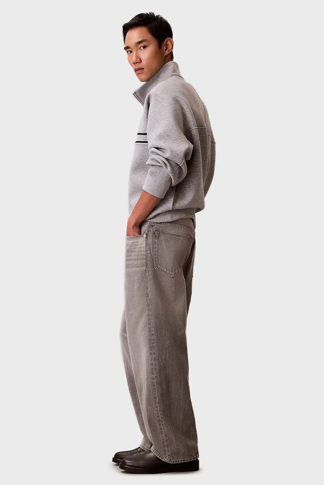 Реглан LS COTTON SPACER STRIPE RIB QTR 3