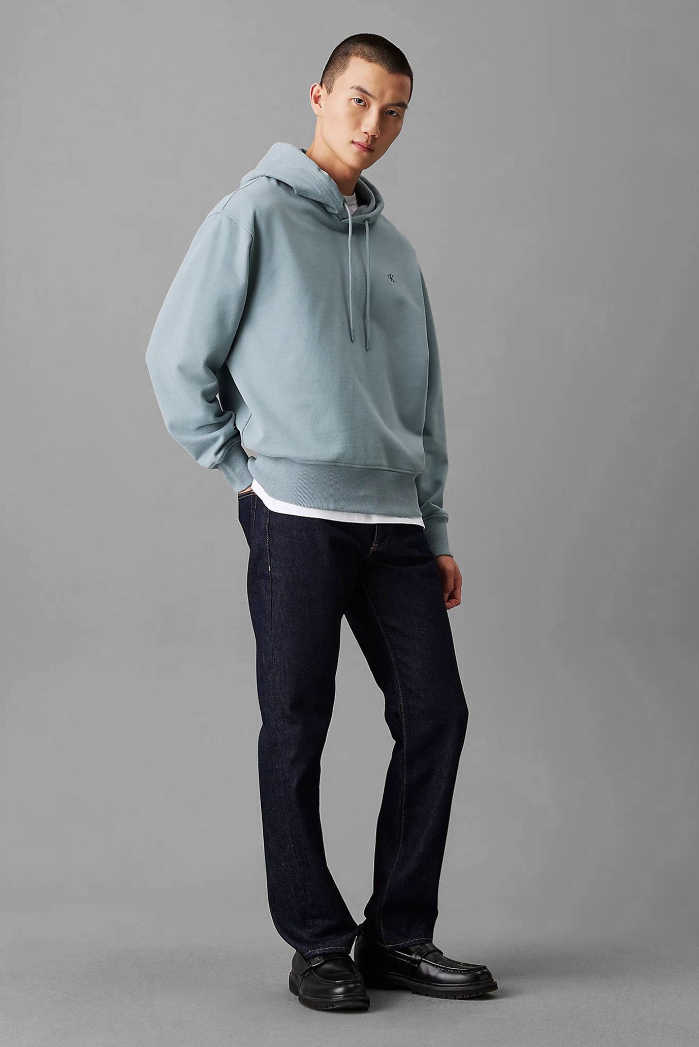 Мужское синее худи HEAVYWEIGHT CK EMBROCalvin Klein Jeans Мужское синее худи HEAVYWEIGHT CK EMBRO 2