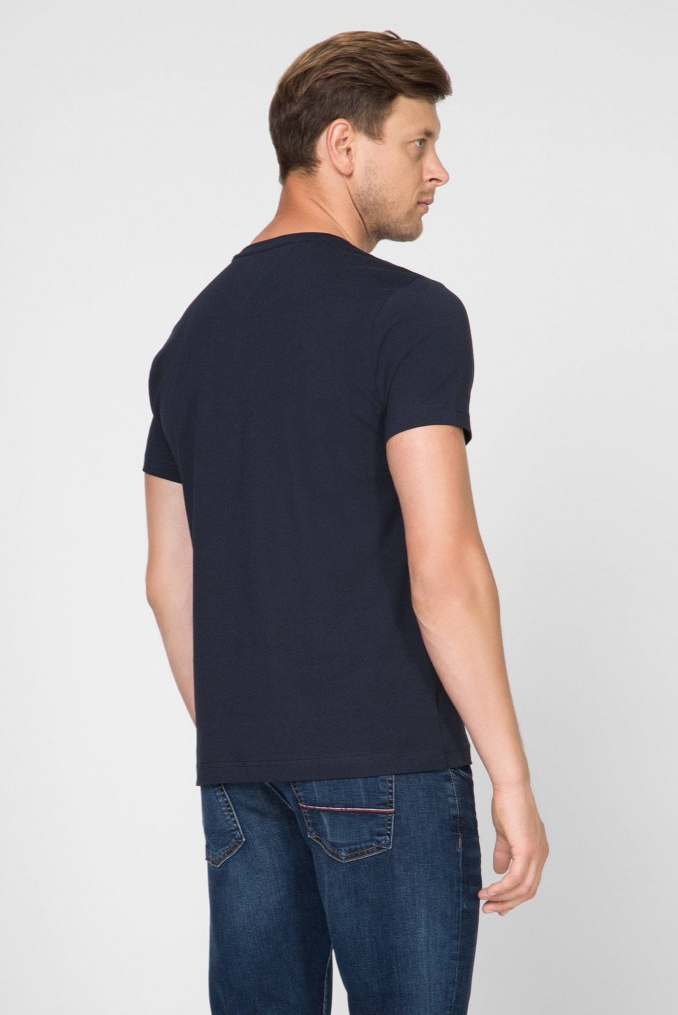 Мужская темно-синяя футболка CORE TOMMY LOGO TEE 8
