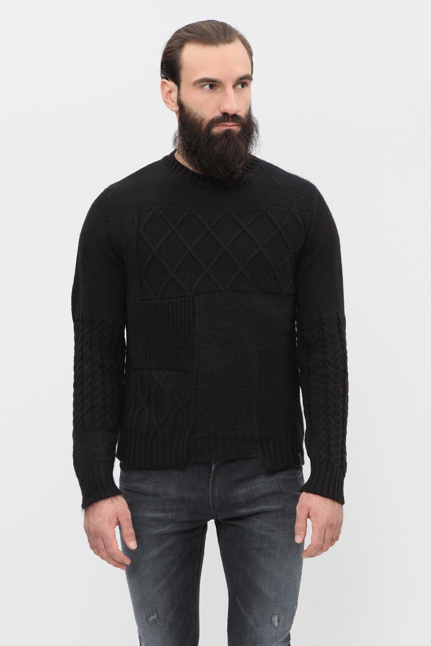 Мужской черный свитер 1