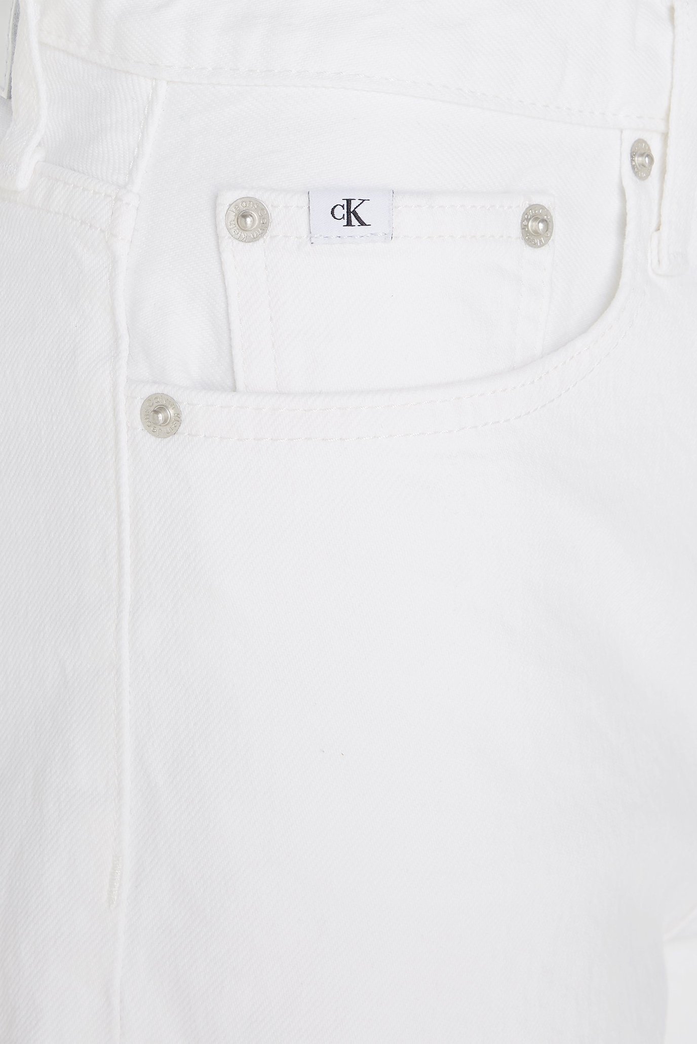 Женские белые джинсовые шорты MOM 5