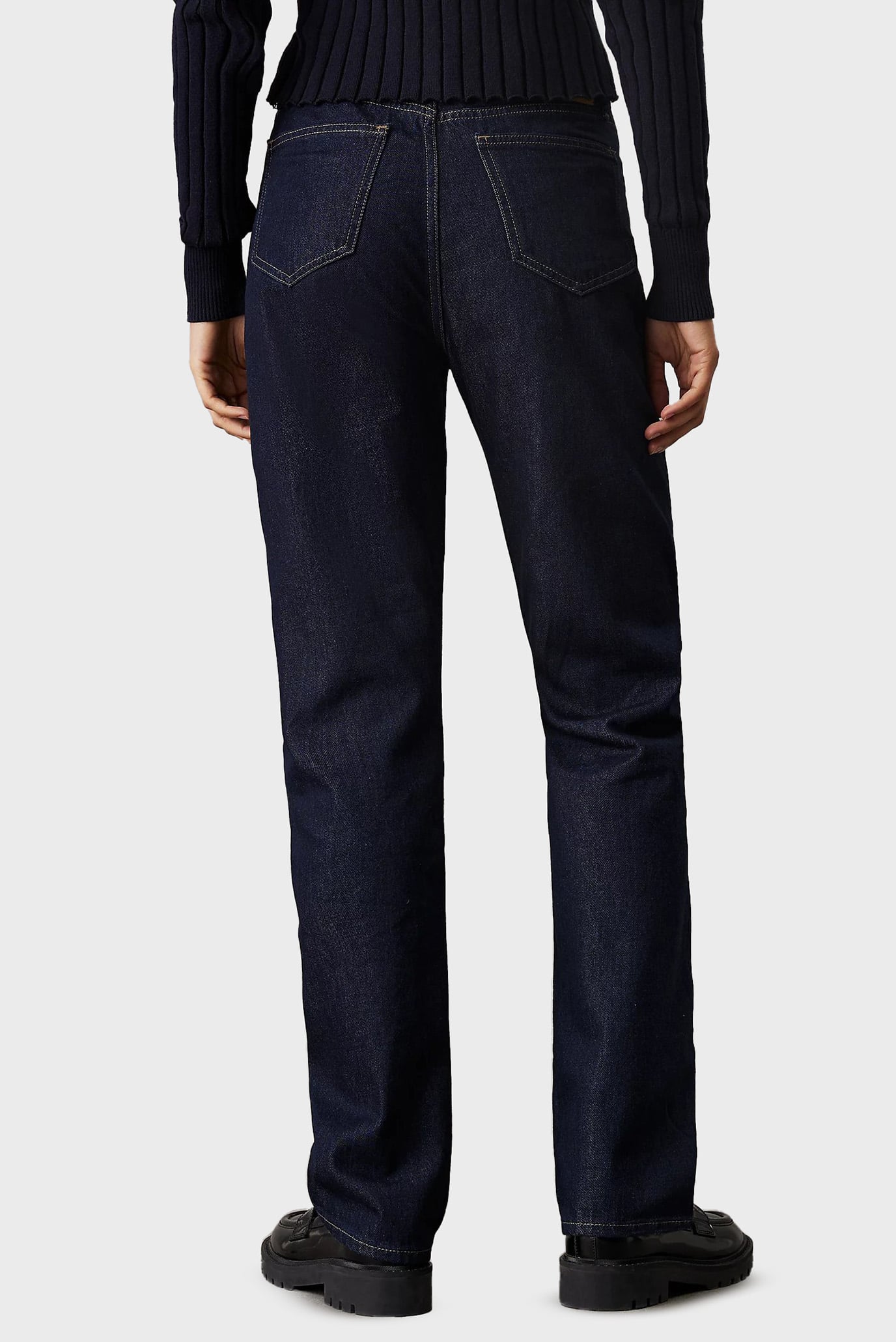 Женские темно-синие джинсы HIGH RISE STRAIGHT 3