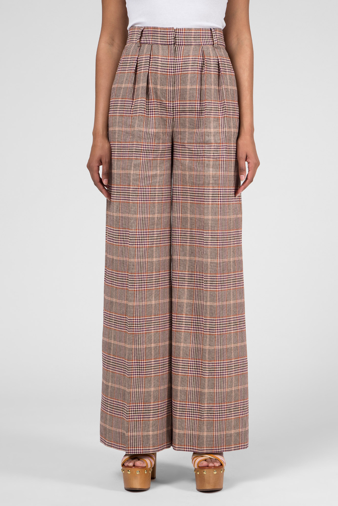 Женские брюки в клетку ZENDAYA WIDE LEG TAILORED 6