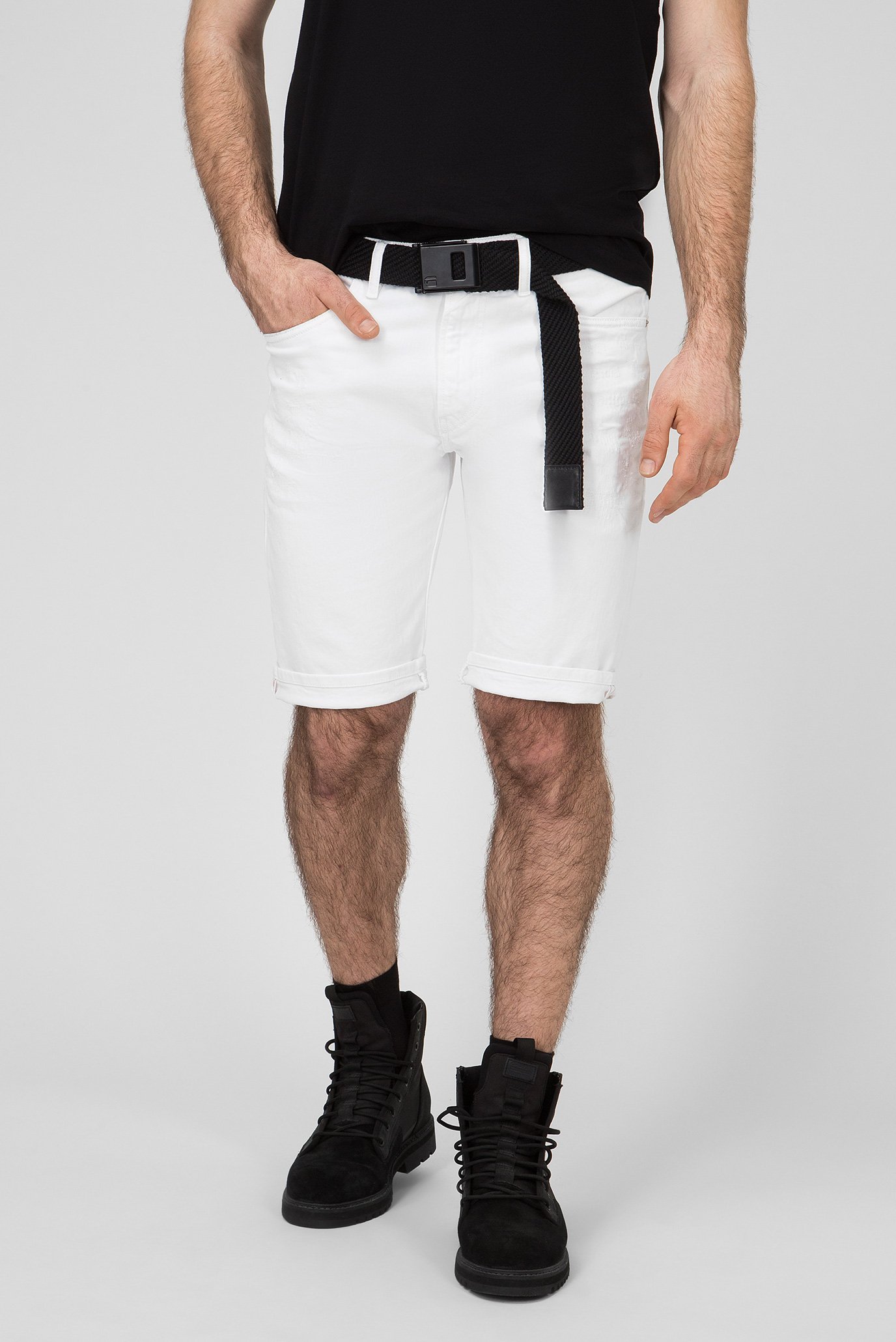 Мужские белые джинсовые шорты THOSHORT SHORTS 1