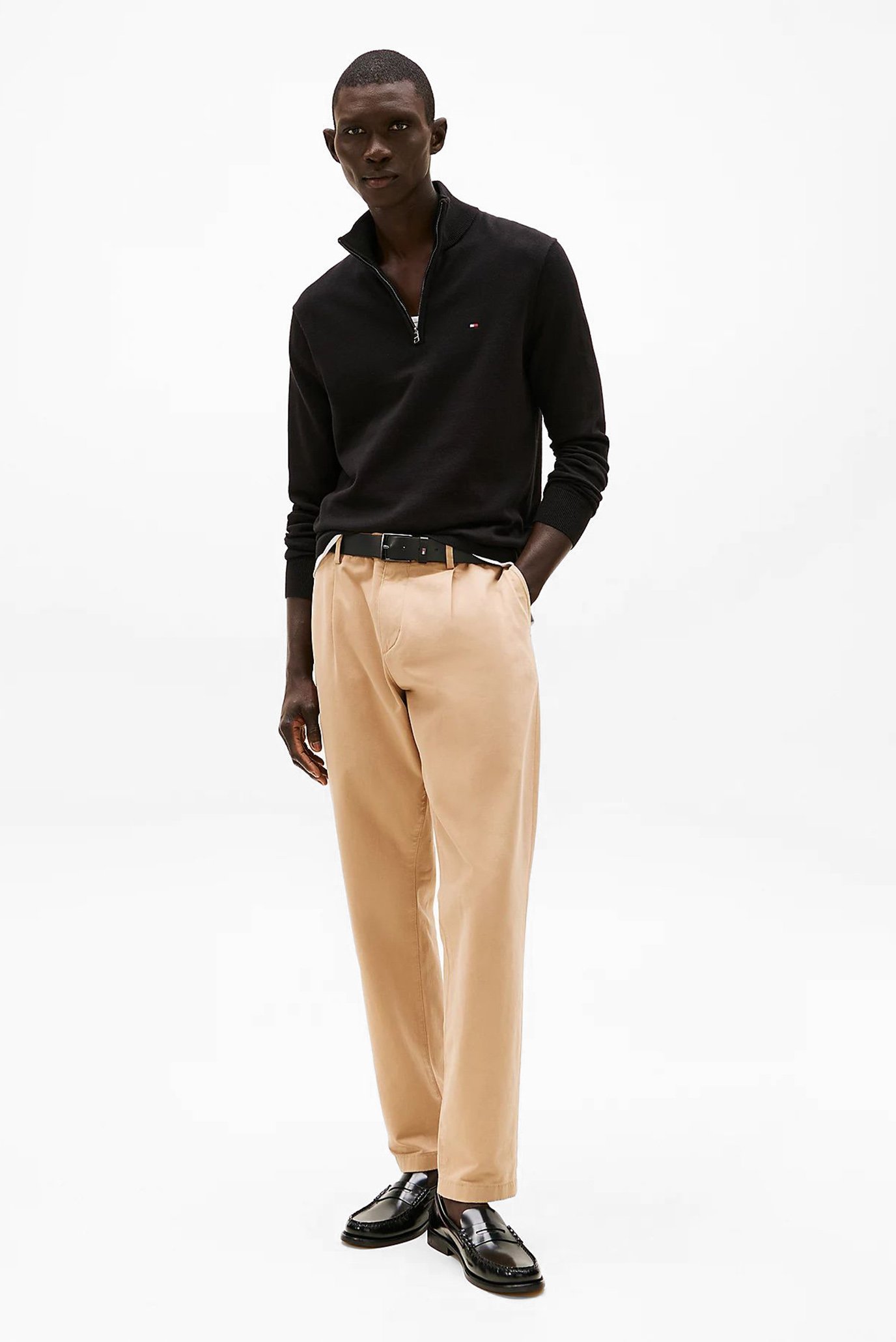 Свитер ESSENTIAL COTTON ZIP MOCK 2