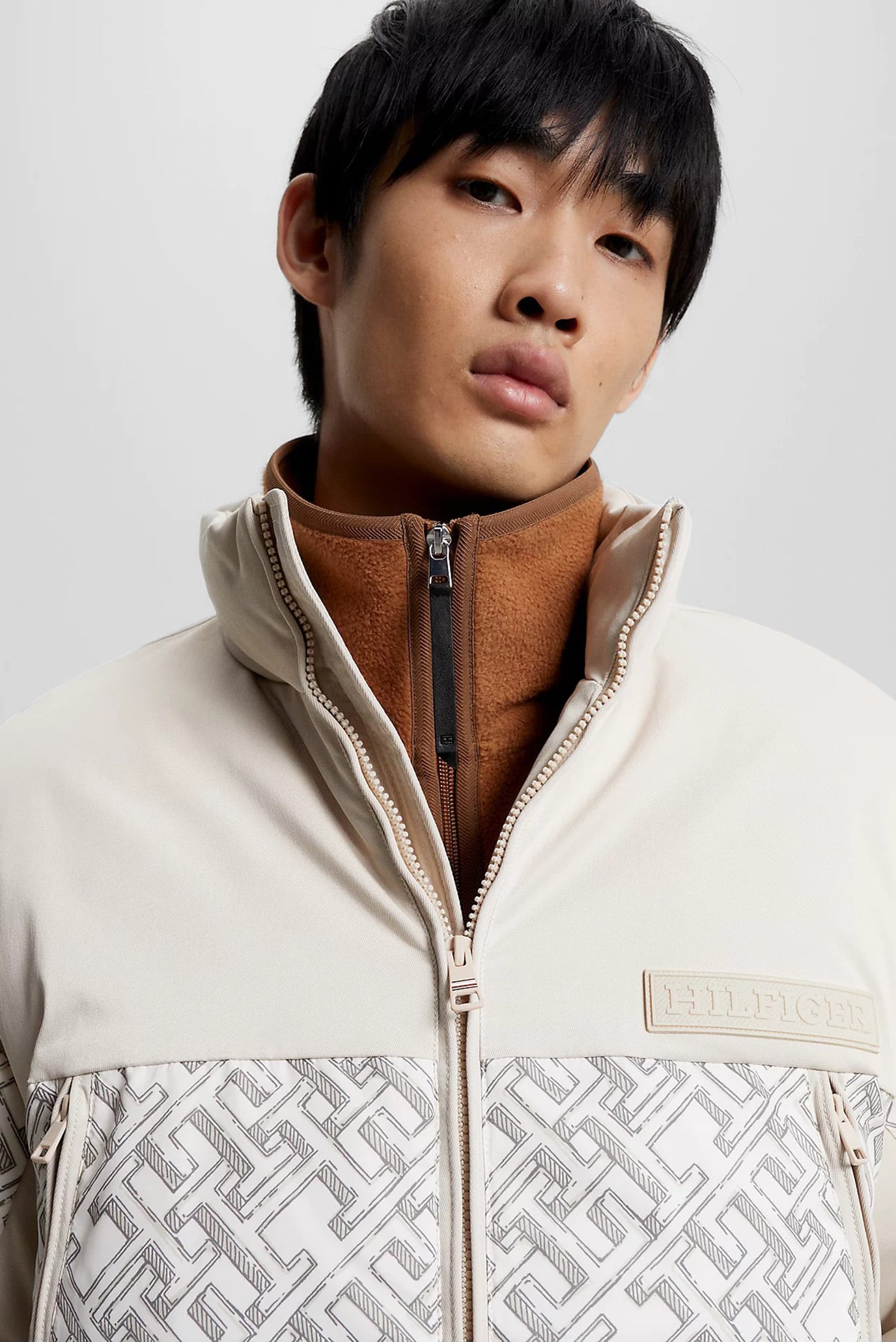 Мужская белая куртка с узором NEW YORK MONOGRAM PRT MID LENGTH 4