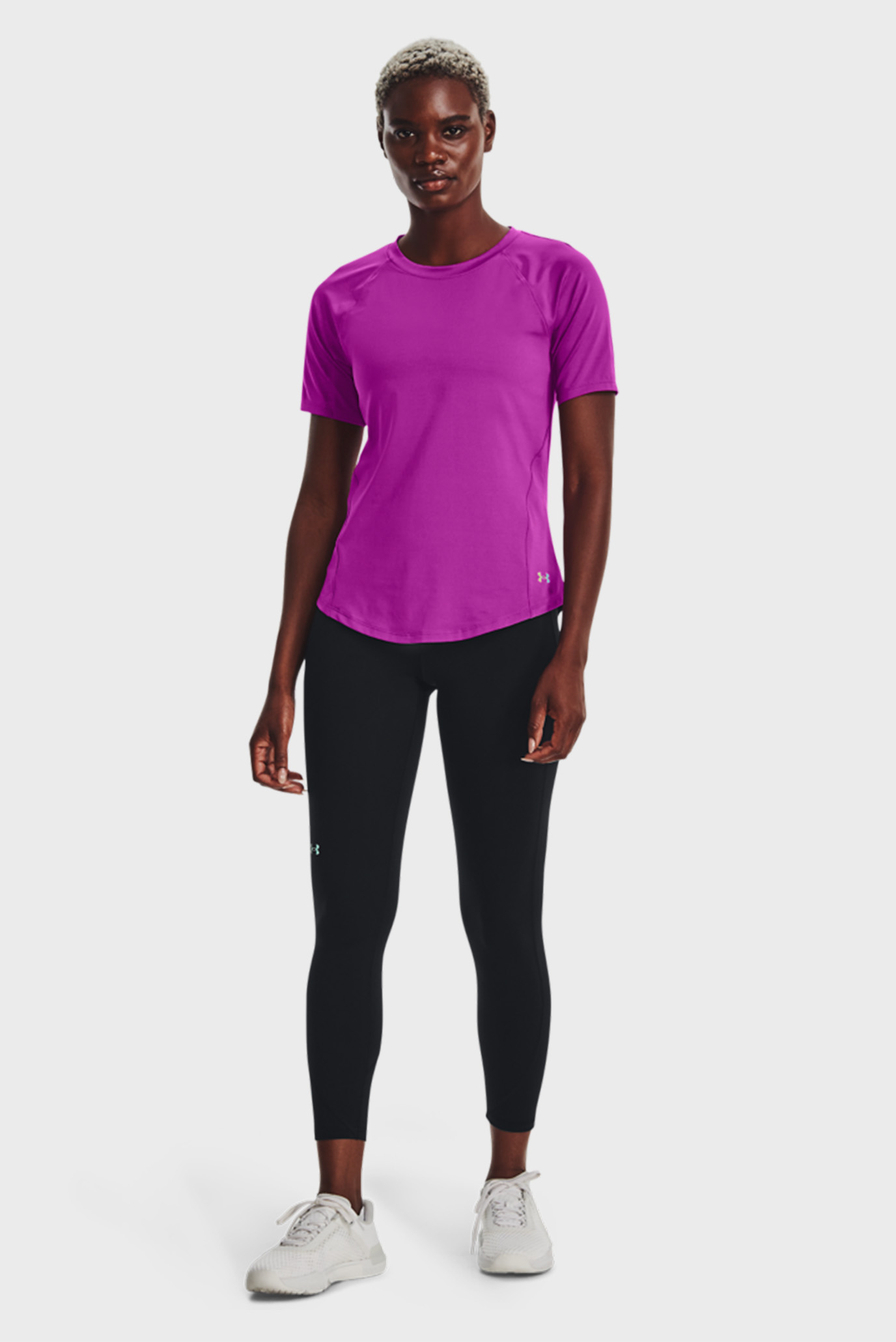 Женские черные тайтсы UA Rush Ankle Legging 8