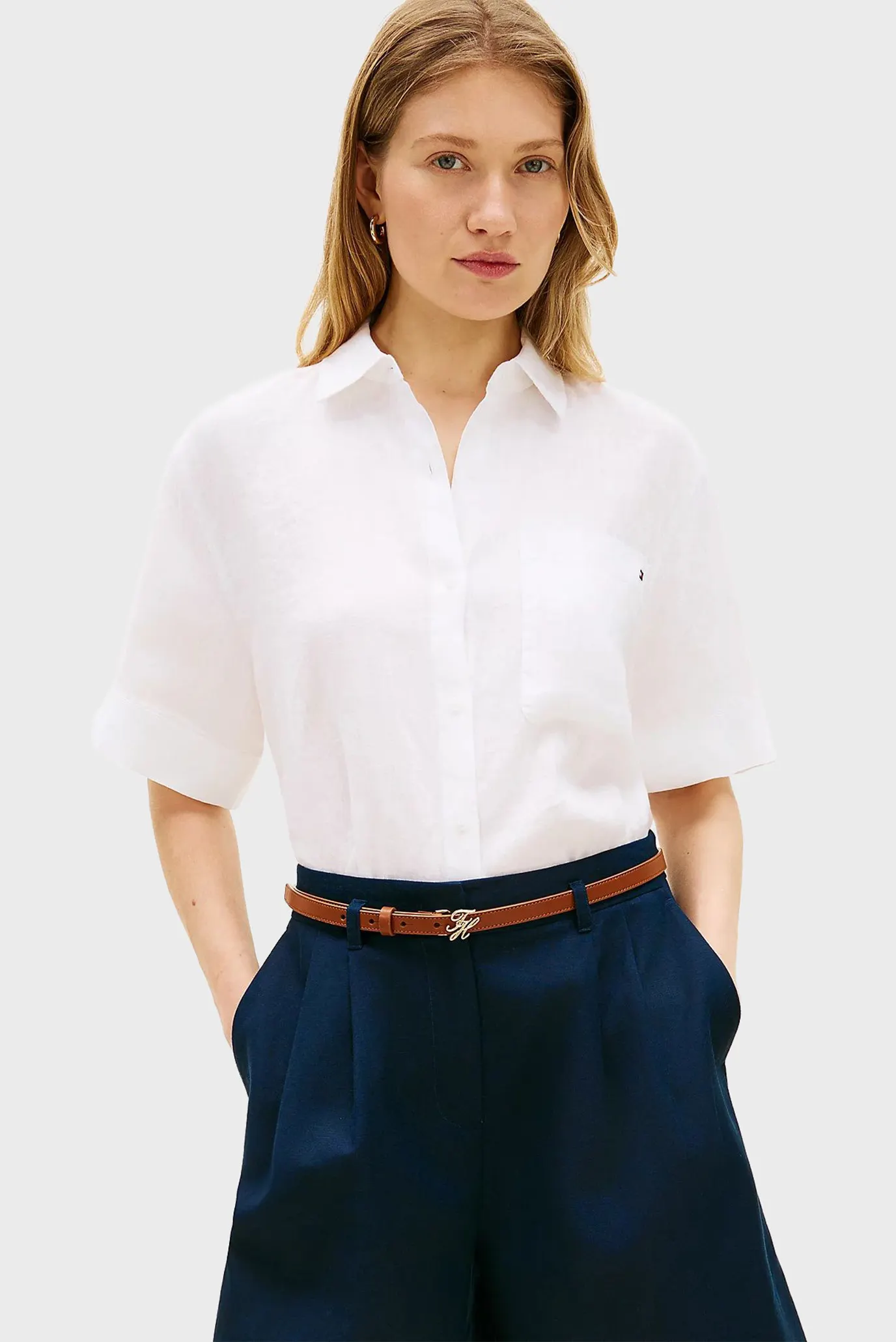 Рубашка с коротким рукавом ESS LINEN SS SHIRT 1