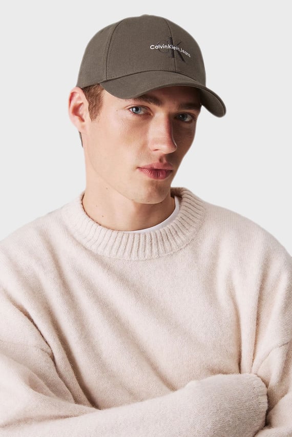 Мужская серая кепка MONO LOGO EMBRO CAP