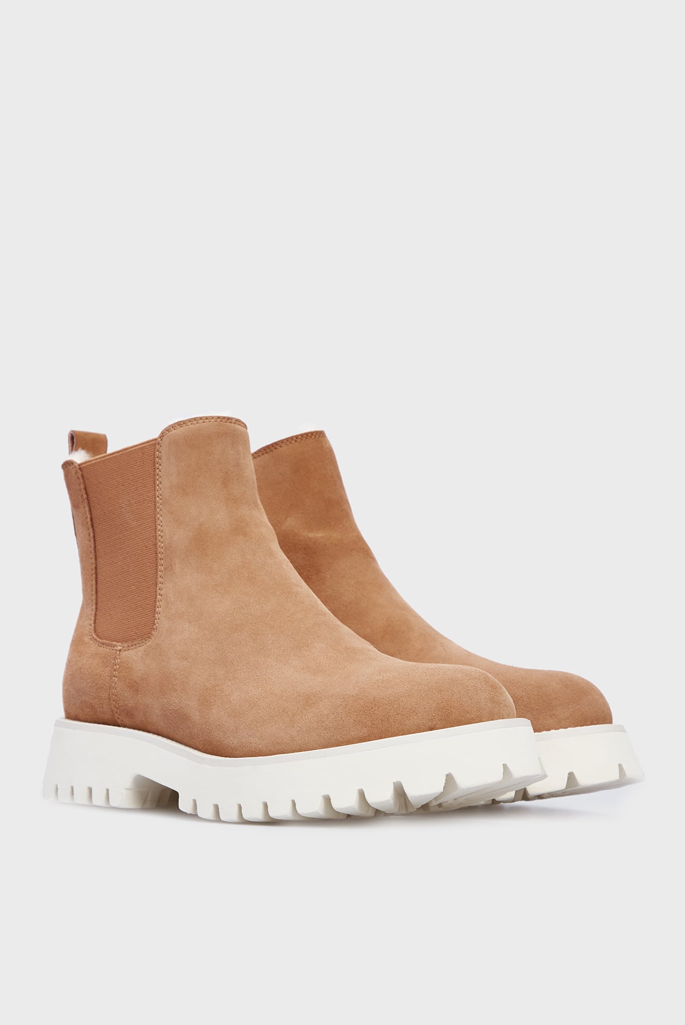 Женские рыжие замшевые сапоги Aragi 8