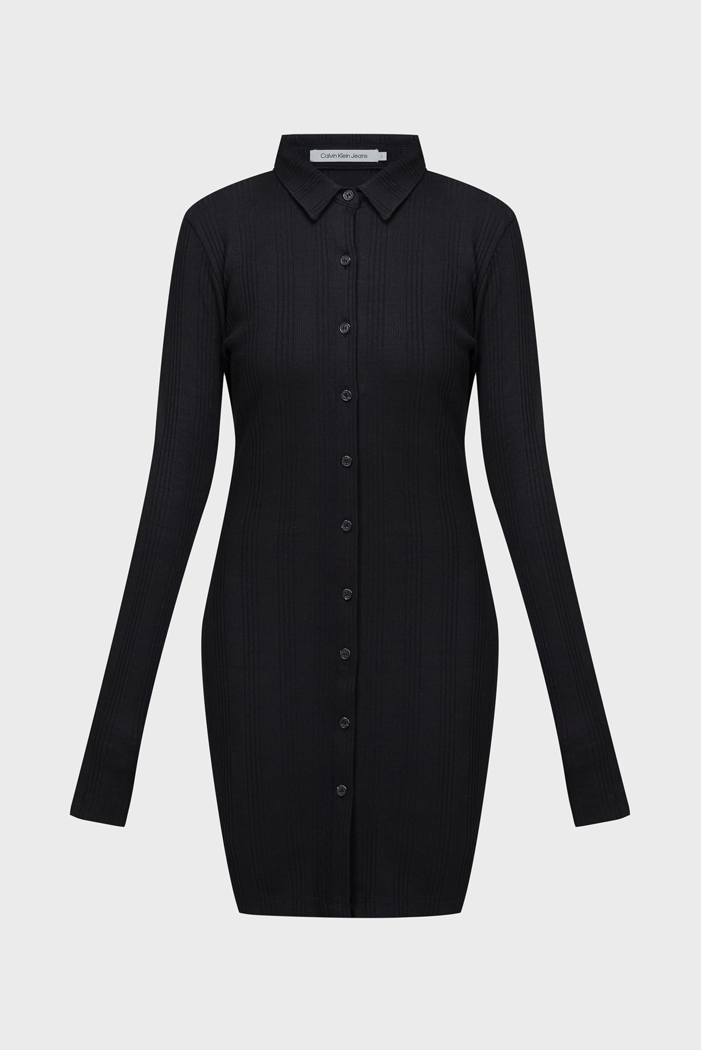 Платье BADGE ELONGATED RIB SHIRT DRESS 5