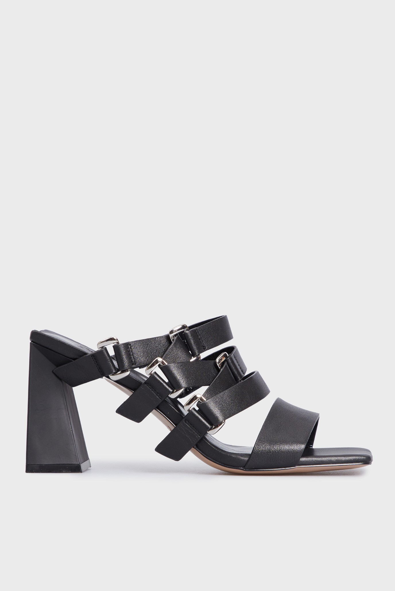 Женские черные кожаные мюли Sadie 6