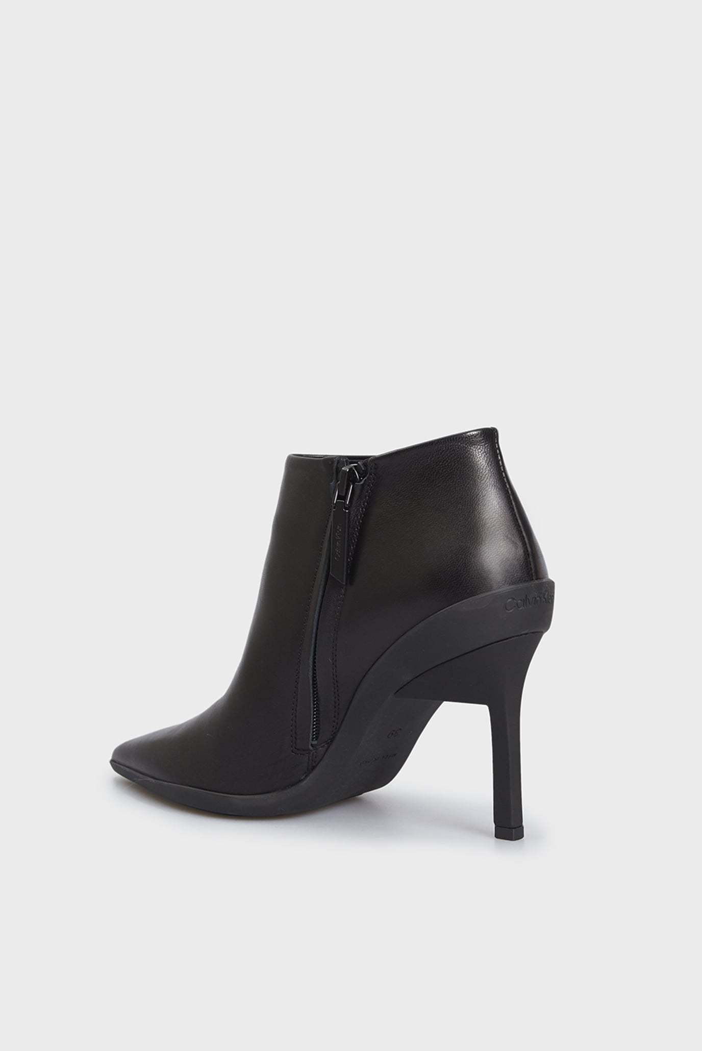 Женские черные кожаные ботильоны WRAP STILETTO 3