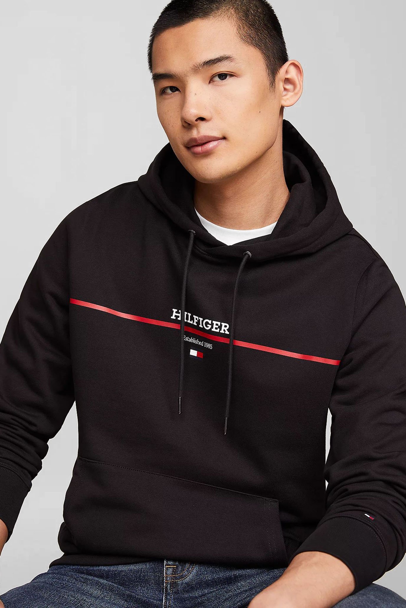 Худи HILFIGER STRIPE TERRY HOODY 4