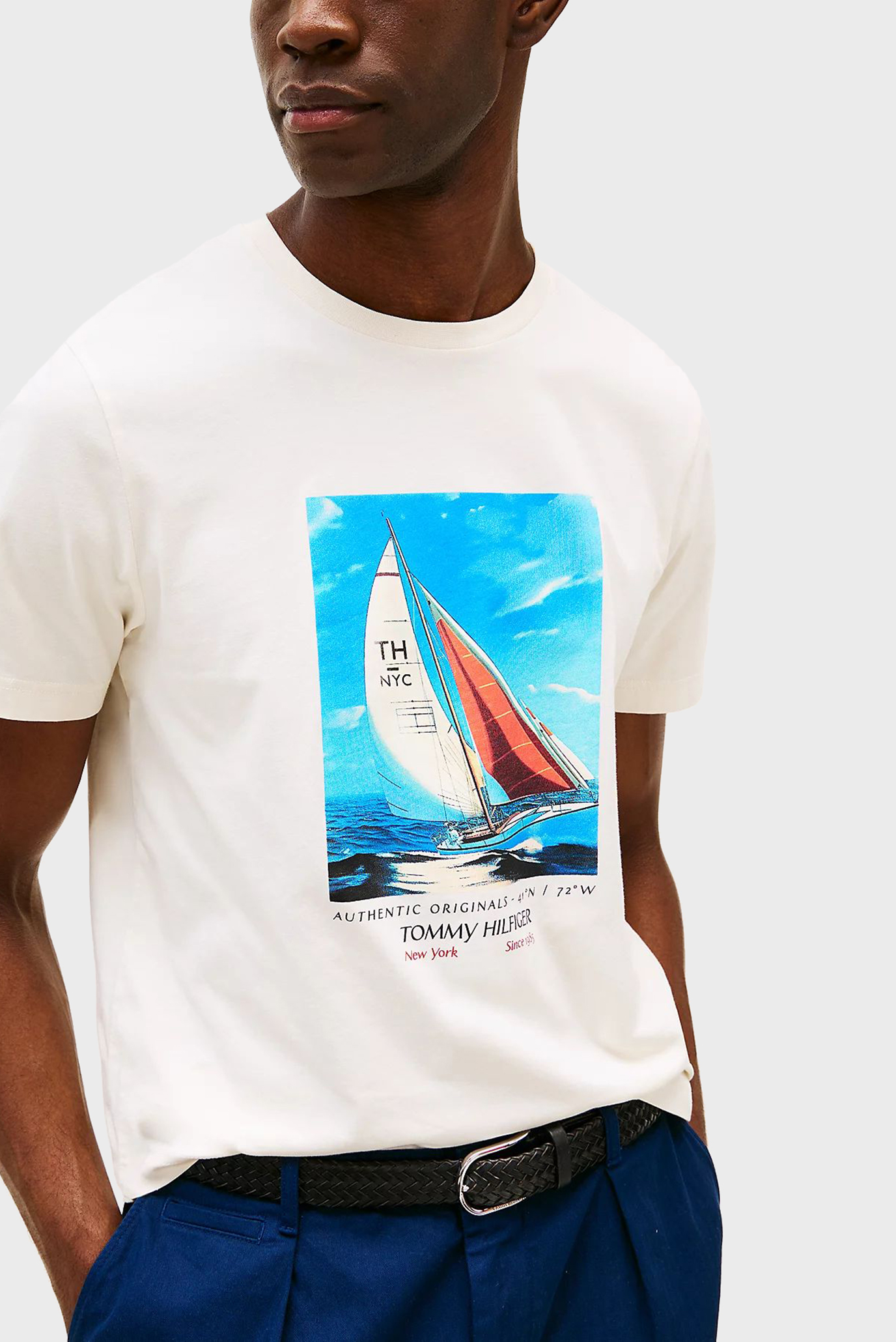 Мужская белая футболка COLOR PHOTO 4