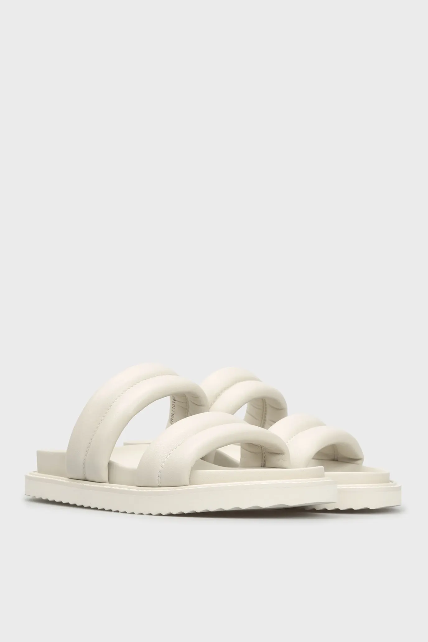 Женские белые кожаные слайдеры Toscana 3