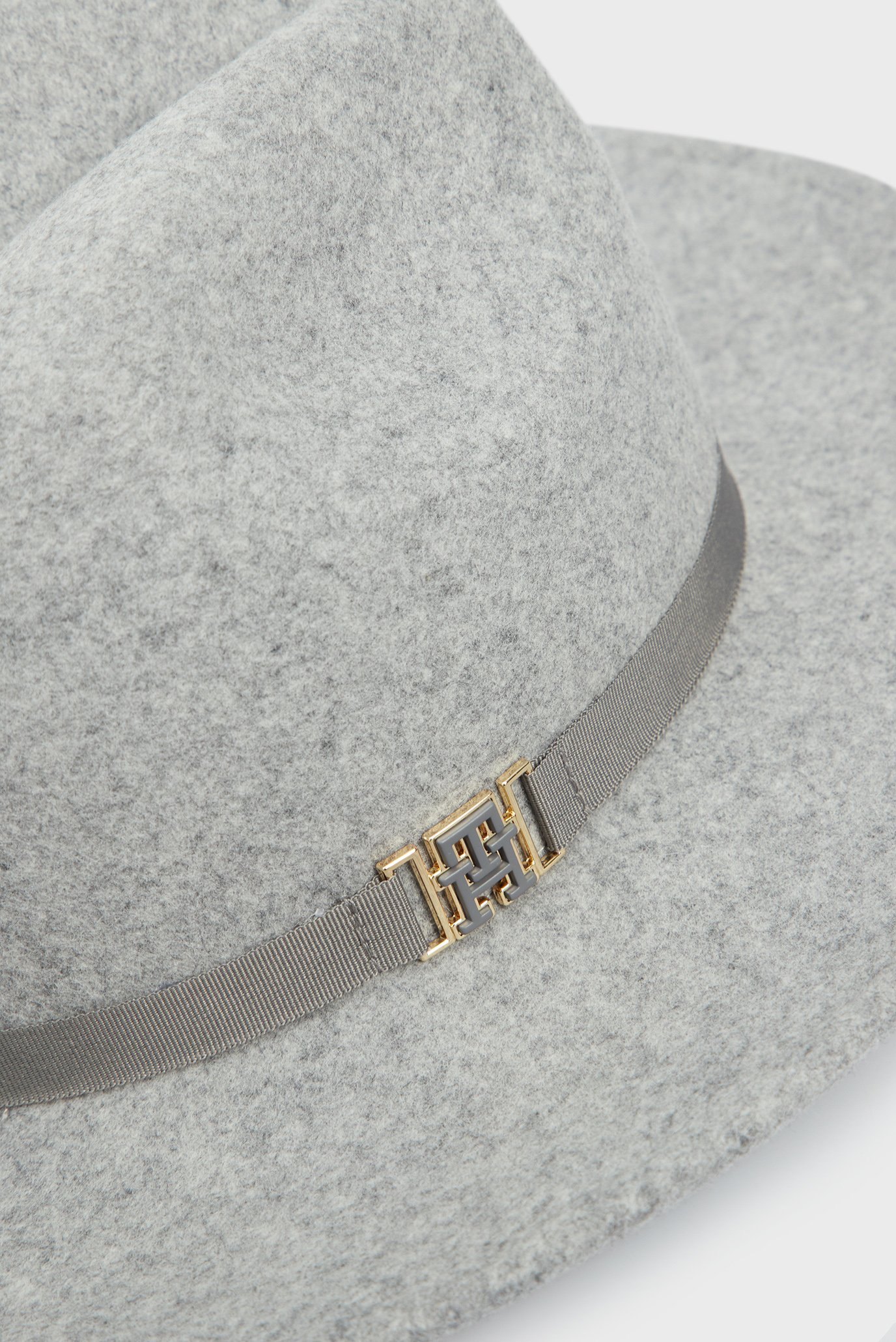 Женская серая шерстяная шляпа TH MONOGRAM FEDORA HAT 4