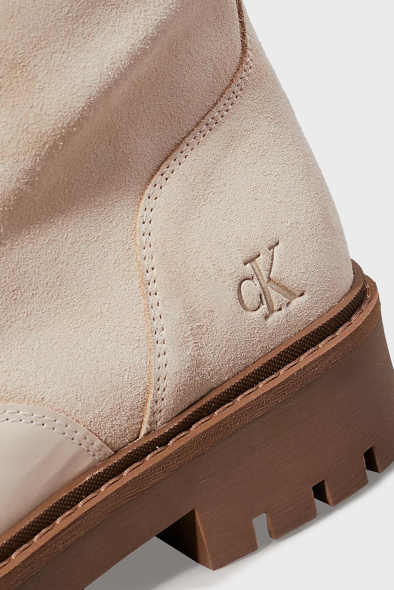 Женские бежевые замшевые ботинки COMBAT MID LACE UP BOOT WL 2