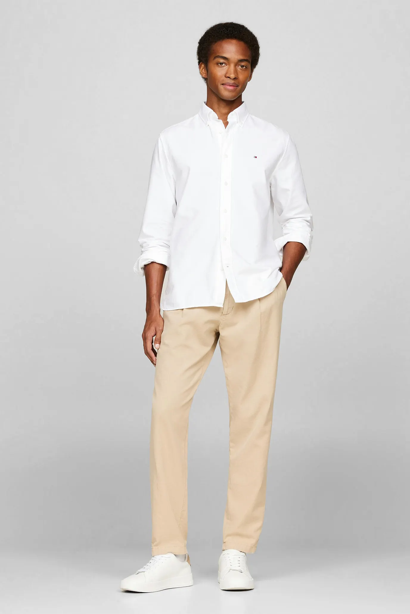 Мужская белая рубашка SOLID HERITAGE OXFORD RF 2