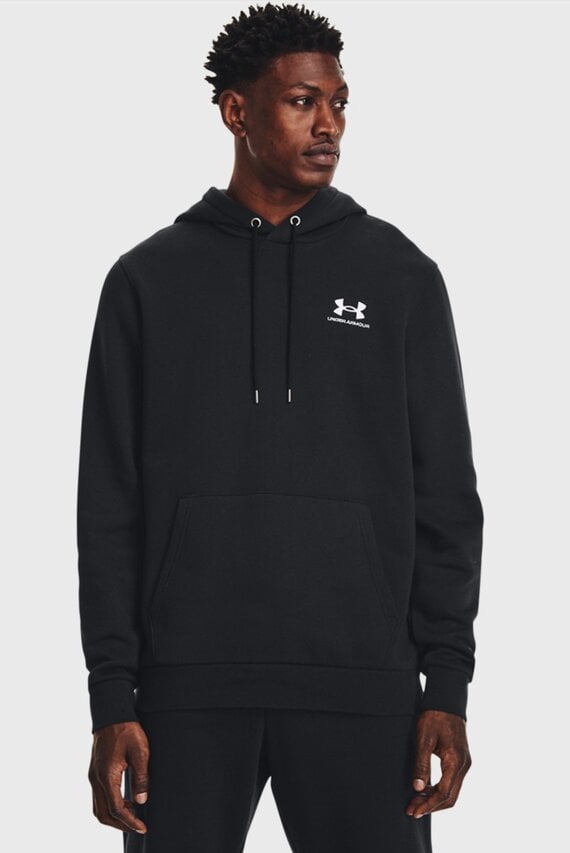 Мужское черное худи UA Essential Fleece Hoodie