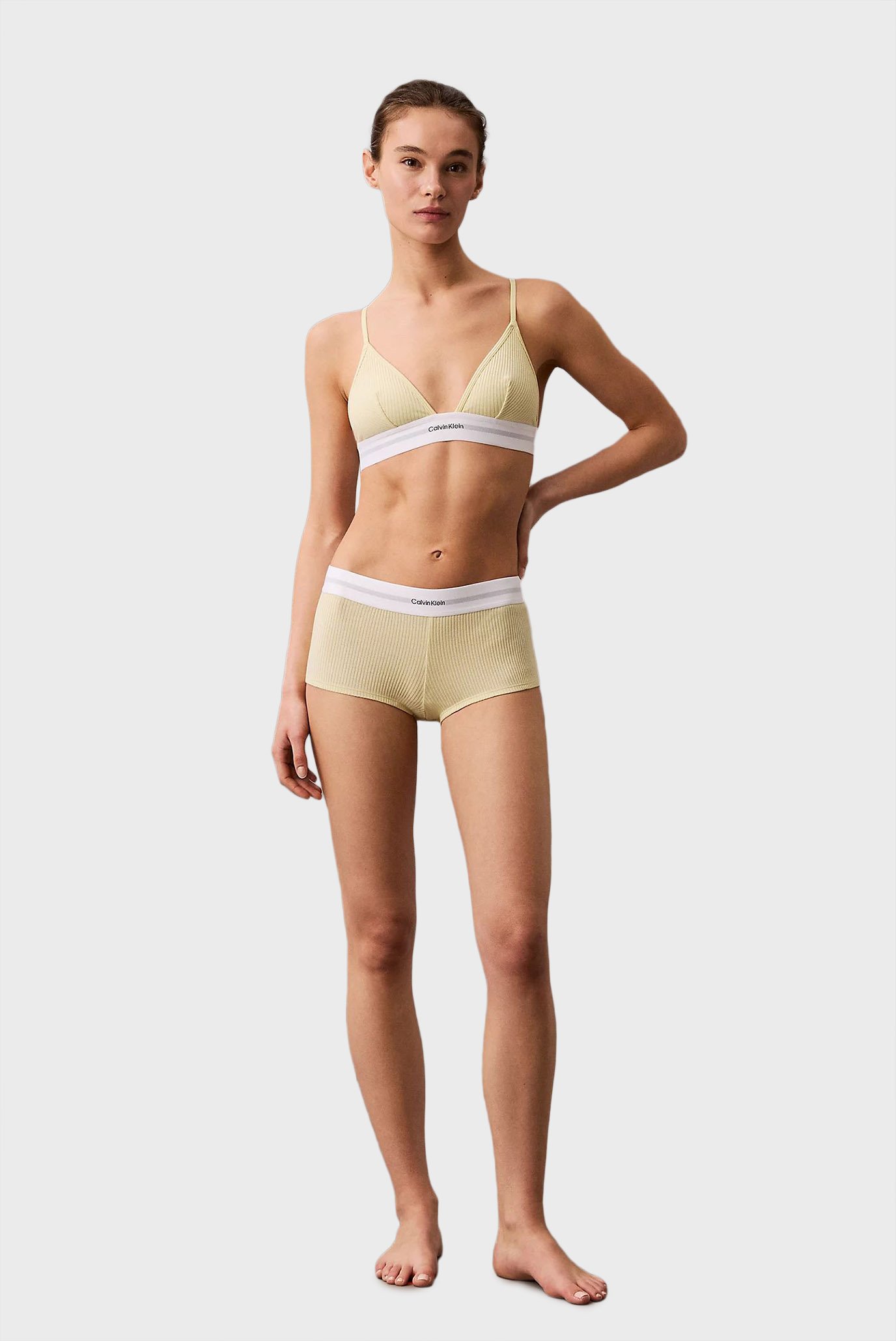 Женские желтые трусики BOYSHORT 3