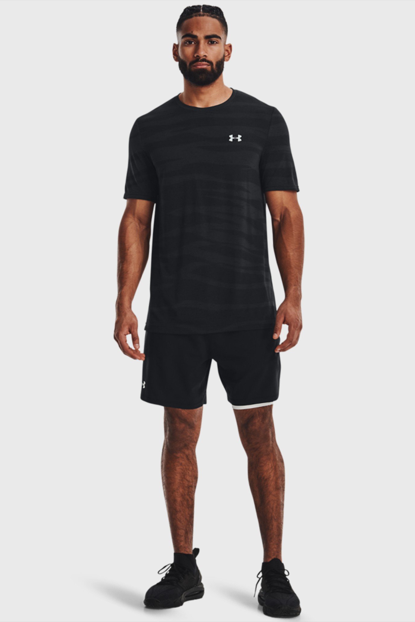 Мужские черные шорты UA Vanish Woven 2in1 Sts 2