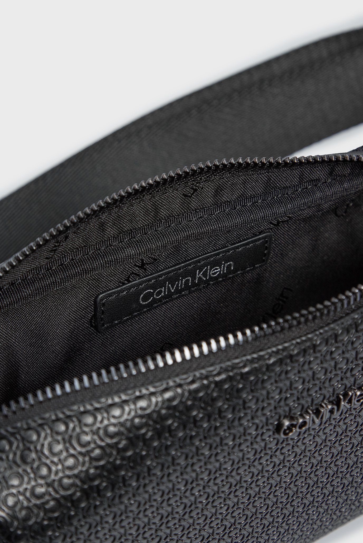 Мужская черная поясная сумка с узором MINIMALISM WAISTBAG MONO 4