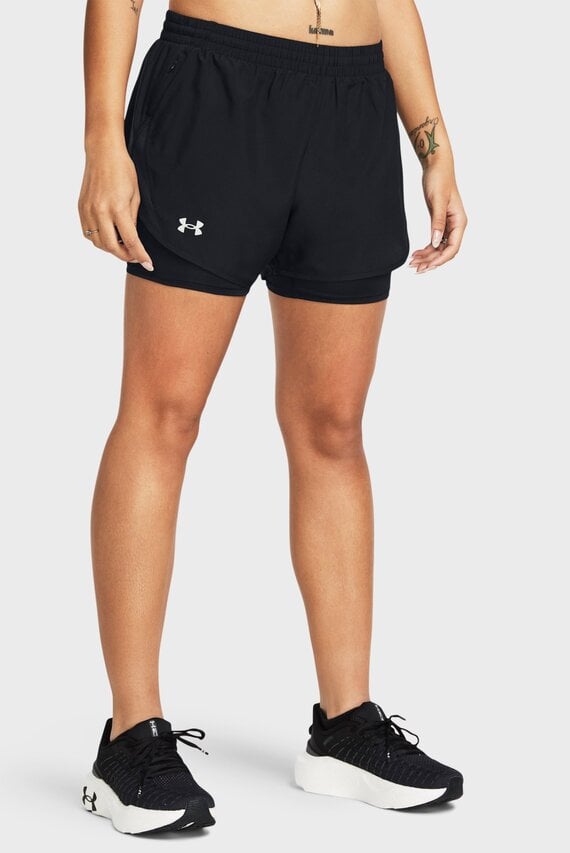 Женские черные шорты UA Fly By 2-in-1 Shorts