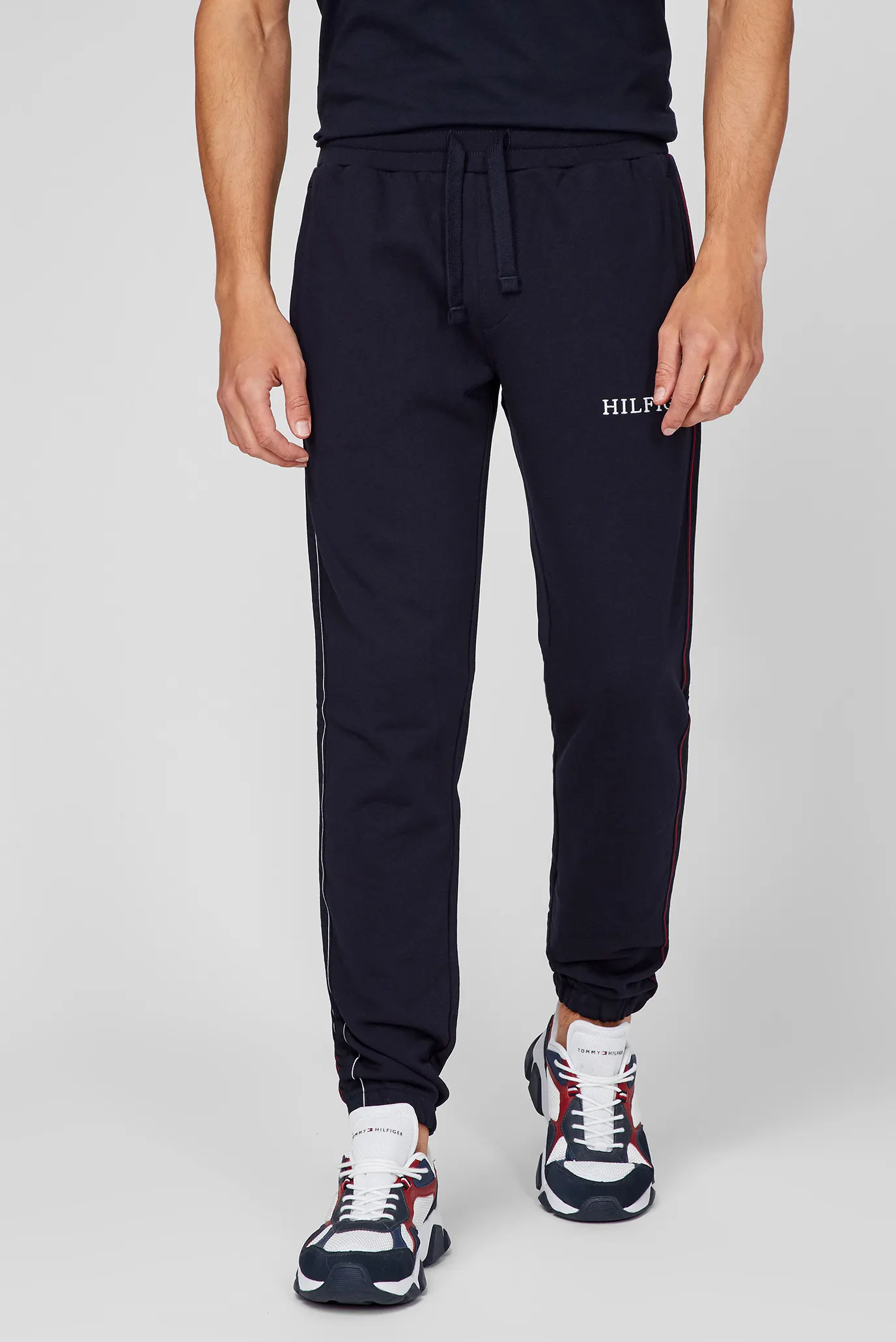 Мужские темно-синие спортивные брюки 6