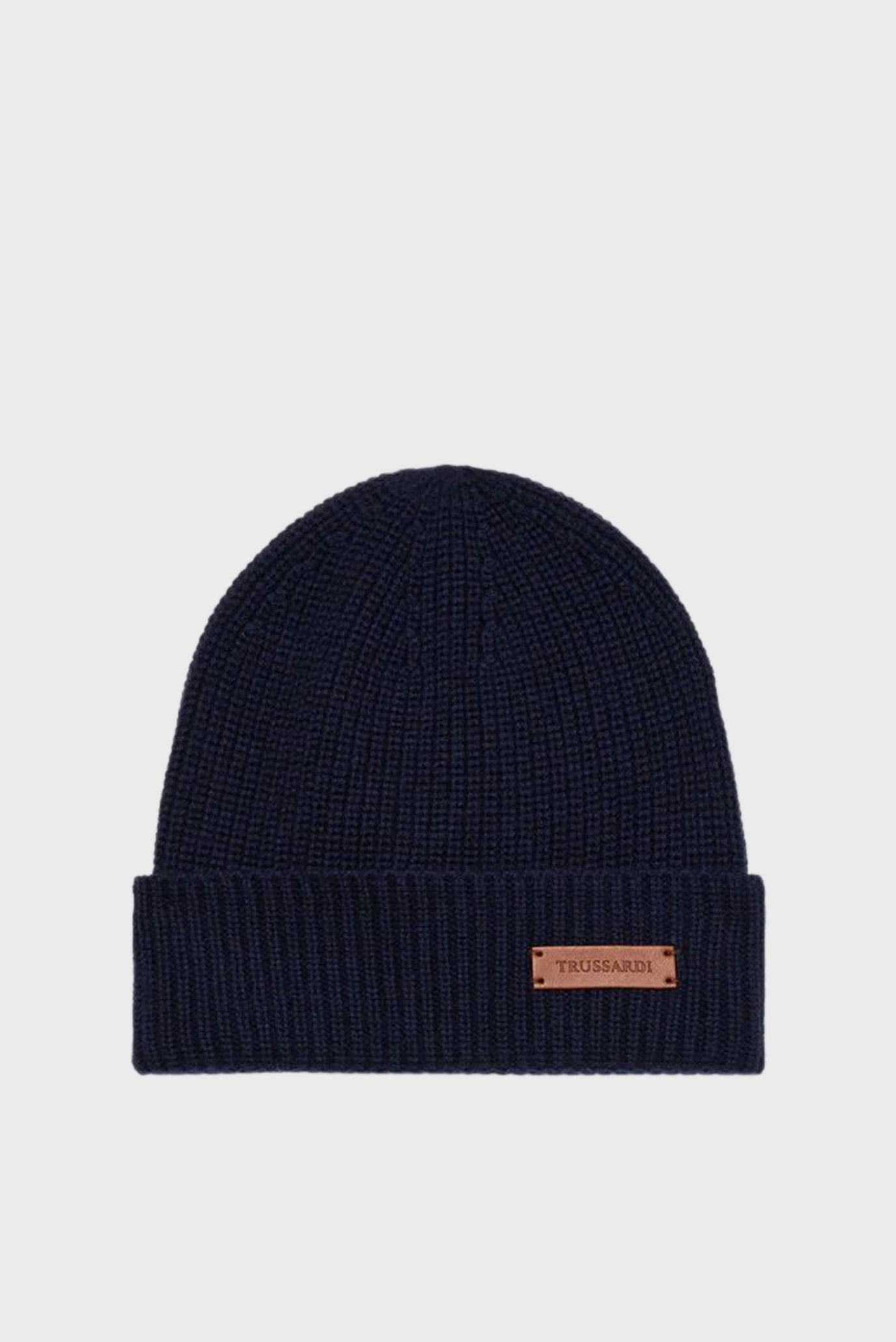 Шапка BEANIE RIBBED KNIT TRUSSARDI CLASSIC - WOOL BLEND 1