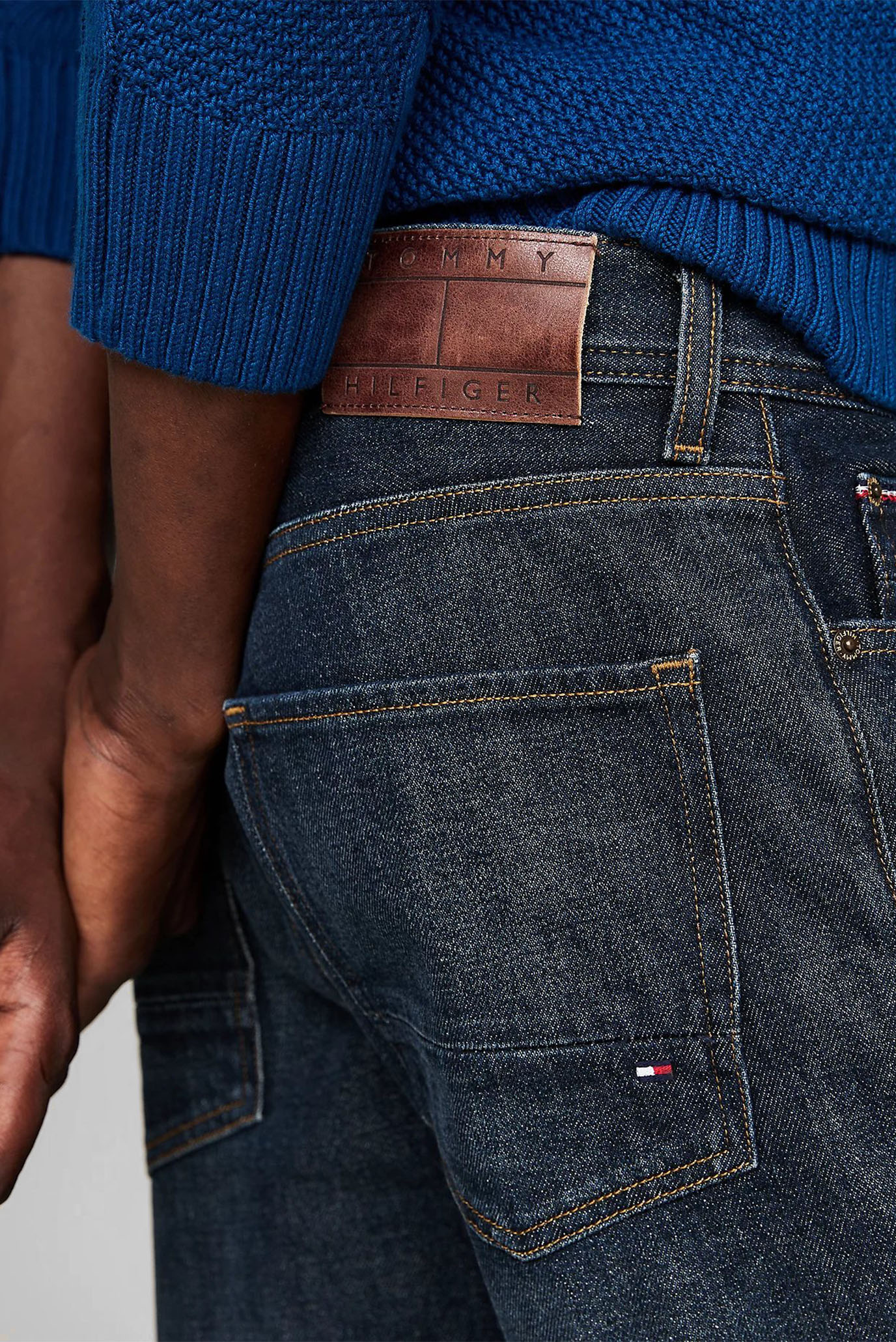 Мужские темно-синие джинсы STRAIGHT DENTON STR CREST INDIGO 4