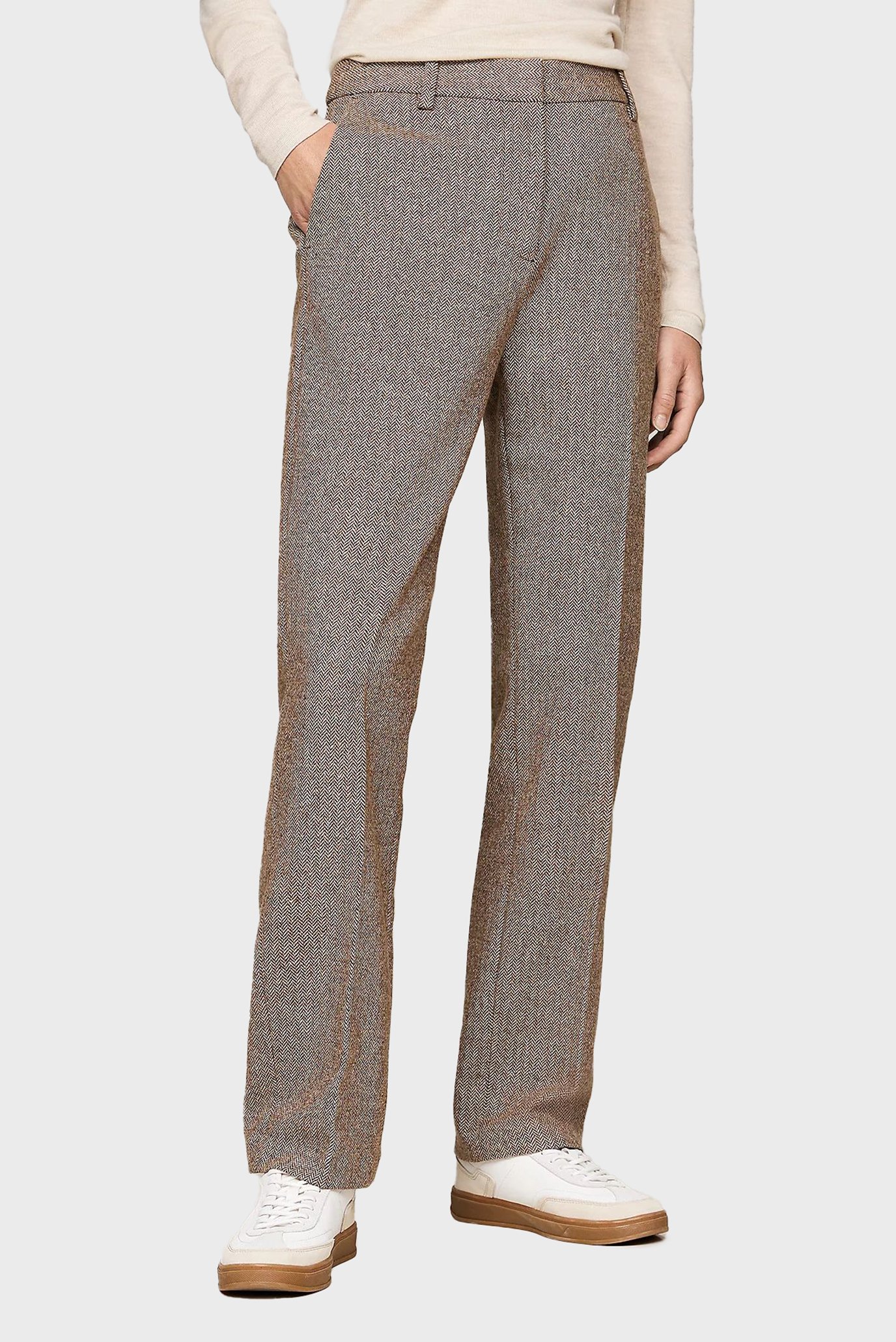 Брюки/HERRINGBONE SLIM STR LONG PANT 1