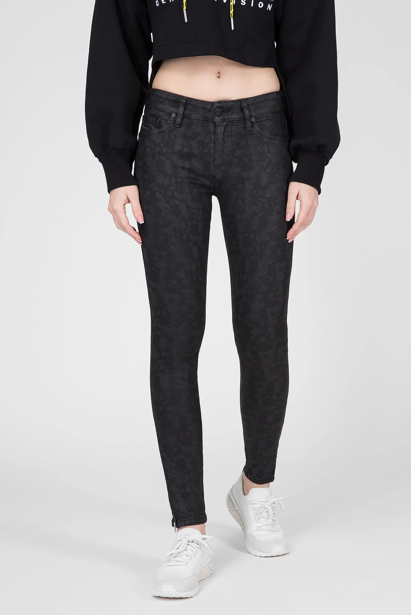 Женские черные джинсы SLANDY-ZIP 6